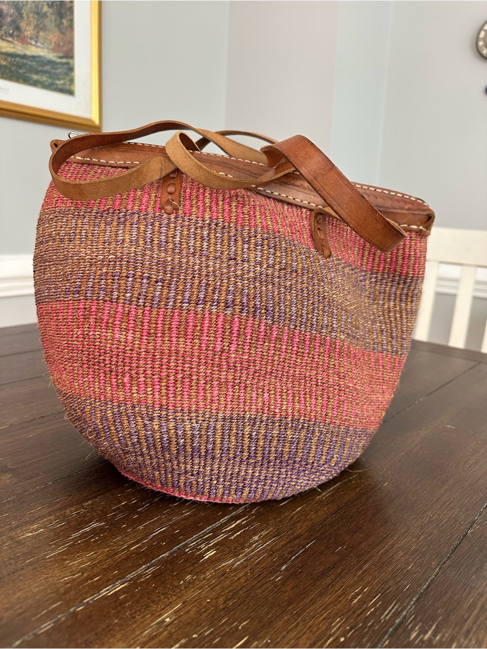 Handmade woven Market tote bag